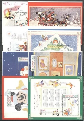 Walt Disney, Navidad - Guyana - Juego de piezas ** MNH 1991 2 escaneos Foto 1 de 2