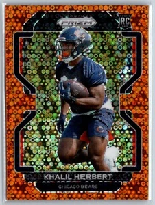 2021 PANINI PRIZM ORANGE DISCO KHALIL HERBERT RC CHICAGO BEARS #425 - Picture 1 of 2