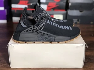 Adidas NMD Hu Trail Pharrell ‘ Black/Gum ‘ - Size 10.5 - EG7836 - Picture 1 of 5