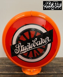 STUDEBAKER Reproduction 13.5" Gas Pump Globe - (Orange Body) - Picture 1 of 3
