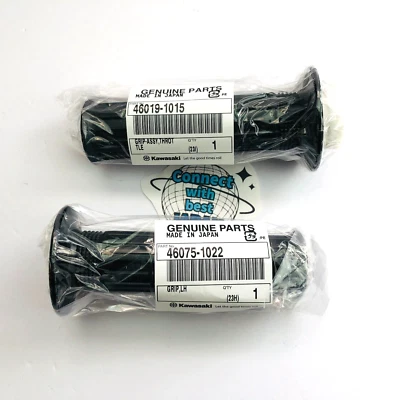 Juego de empuñaduras de mango originales Kawasaki L R 1983-2005 KZ1000P KZ1000 nuevas Foto 1 de 4