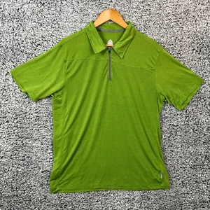 Club Ride Cycling Shirt Adult Extra Large Green 1/4 Zip Polo MTB Spin Mens XL - Picture 1 of 10