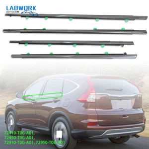 Window Weatherstrip Belt Outer Chrome 4Pcs For Honda CR-V CRV 2012 13 14 15 2016 - Picture 1 of 8