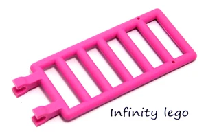 6 LEGO Dark Pink Bars Fence 7 x 3 with Double Clips (6020) - 6 Pieces - Picture 1 of 2