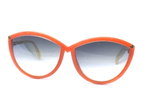 Vintage Women's Sunglasses 80s Plastic New Orange SILHOUETTE 3030/2 - Picture 1 of 4