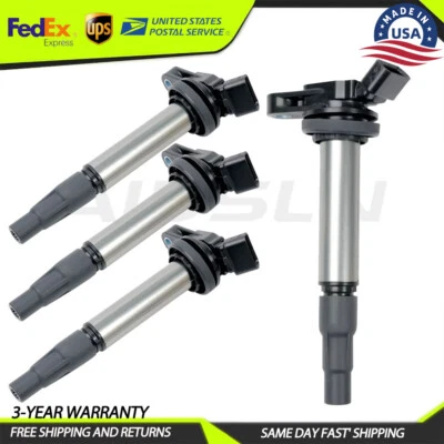 4PCS Ignition Coils For 2008-2014 Scion xD 1.8L Toyota Lexus CT200h 90919-02258 - Image 1 of 4