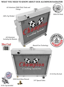 1971 1972 Plymouth Duster / Valiant 3 Row CA Alum Radiator - Bild 1 von 7