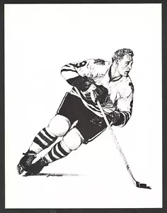 1977 Stampa Landsman di Chicago Blackhawks' Bobby Hull, 8 1/2"x 11", come nuova - Foto 1 di 1