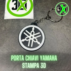 Portachiavi Yamaha personalizzabile effetto carbonio - Foto 1 di 3