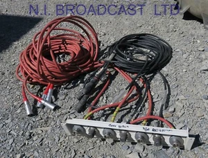 4x triax / 3 fibre tailboard with 7 cables (lemo triax) 650cm fibre cable lengt - Picture 1 of 17