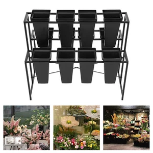For In/outdoor Florist Garden Patio 12 Buckets Flower Display Stand 3 Tier - Picture 1 of 22
