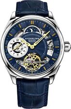 Stuhrling 943A.02 42mm Stainless Steel Case with Blue Leather Strap Men's Watch