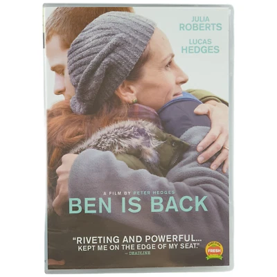 BEN IS BACK Movie DVD Julia Roberts Lucas Hedges REG 1 Lionsgate USA 2019 R Vg - Image 1 of 4