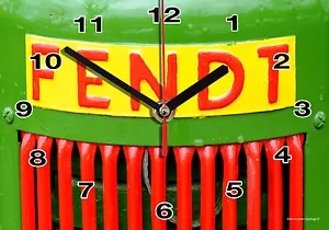 HORLOGE MURALE LOGO FENDT SUR TÔLE-01M - Picture 1 of 1