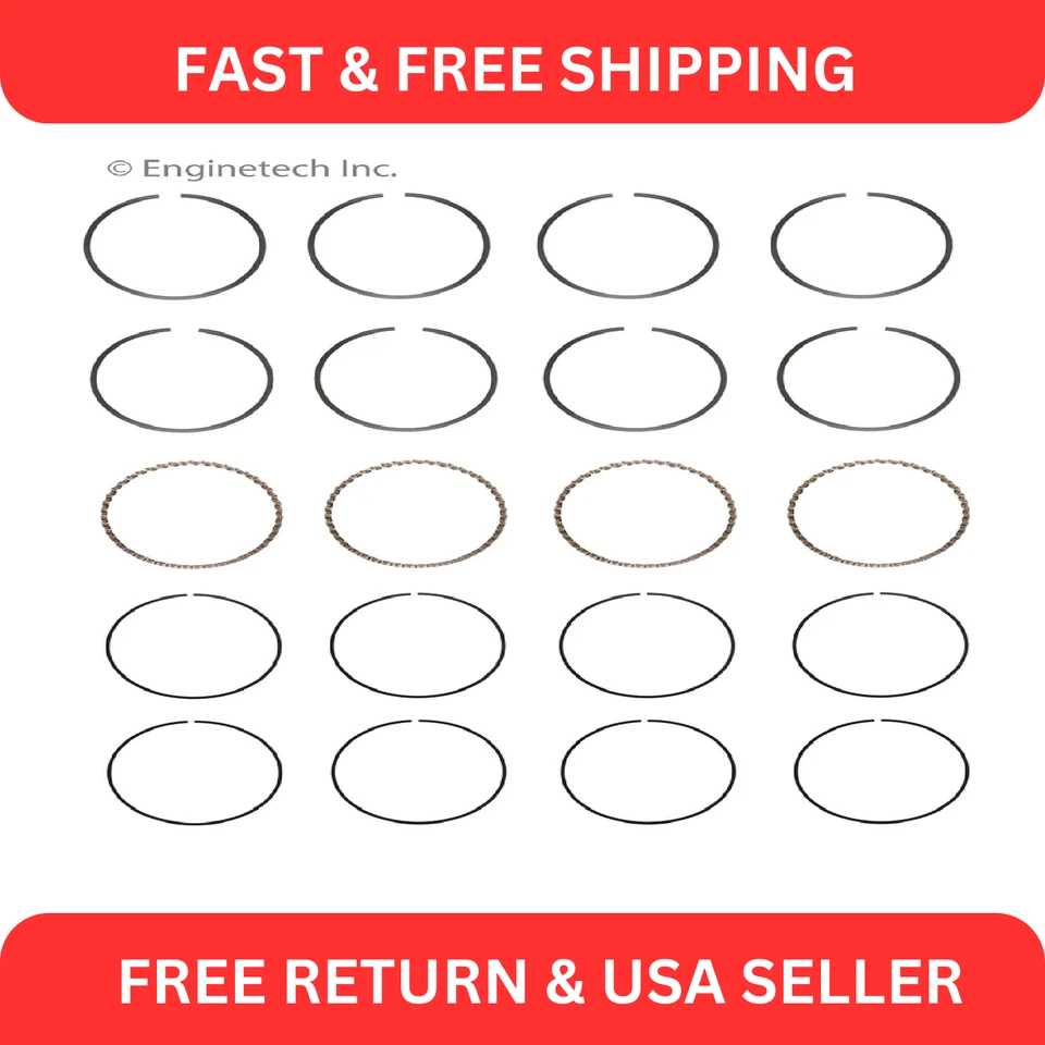 Juego de anillos de pistón para Chrysler Dodge Mitsubishi Plymouth seleccionados modelos C91114-.75 Foto 1 de 3