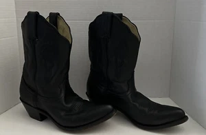 DURANGO Men's Style RD630 Cowboy Boots Black Leather Size 8M US Excellent - Picture 1 of 4
