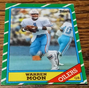 1986 Topps Warren Moon #350 Football Card Houston Oilers HOF CFL NFL VG+ 2nd YR - Picture 1 of 5