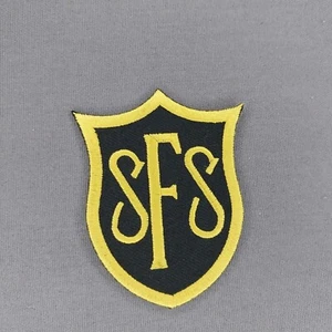 SFS Black Yellow Monogrammed Initials School 2 5/8" Iron On Patch - Picture 1 of 2