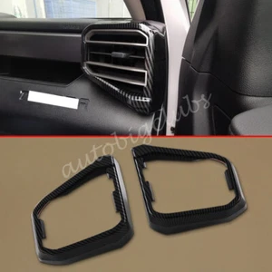 For Toyota Tundra 2022-2023 Carbon Fiber Front Side AC Vent Cover Trim Accessory - Picture 1 of 5