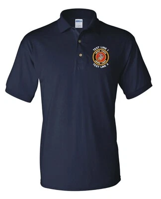 USMC U.S. Marines Military Embroidered Polo #947 - Image 1 of 3