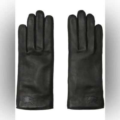 Guantes de cuero BURBERRY Ekd-Debossed Foto 1 de 4