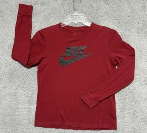 Nike Youth Long Sleeve Shirts Size Med Lot Of 2 Center Swoosh Sports Athleisure - Picture 1 of 16