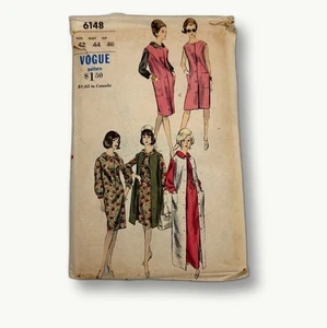Vogue 6148 Vintage Damen Mantel und Kleid Schnittmuster Gr. 42 44 46 - ungeschnitten - Bild 1 von 3