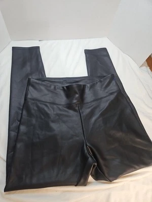 Express Womens Faux  Black Leather Skinny Leggings  Size  Large NWT - Image 1 of 4