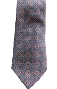 John Ashford Tie %100 Silk Made In Italy Diamond Pattern - Picture 1 of 3