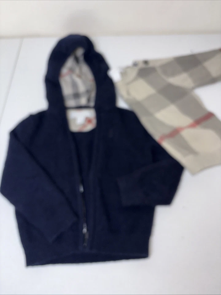 Conjunto de suéter BURBERRY 2 peças CASHMERE para crianças tamanho 12 meses - Imagem 1 de 4