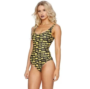 Black Milk NA NA NA BATMAN SWIMSUIT Long Torso Scoop Neck Size M! - Bild 1 von 2