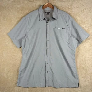 Eddie Bauer Herren TXL Kurzarm Knopfleiste leicht grau Gingham Wandern - Bild 1 von 10