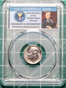 ๐บ๐ธ1956 Roosevelt Dime PCGS PR66 โ Rare 90% Silver Proof from a Historic Era! - Picture 1 of 4