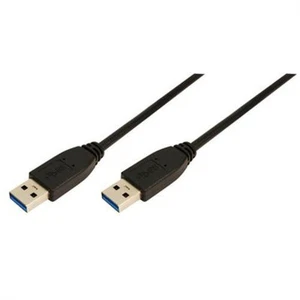 LogiLink USB 3.0 Kabel Typ-A auf Typ-A schwarz 1m Datenkabel schwarz 5GBit/s - Bild 1 von 1