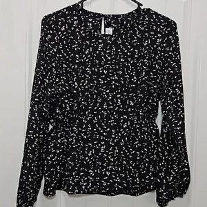 Kaileigh Peplum Blouse Size Small Petite Long Sleeve New Office Career Business - Picture 1 of 10
