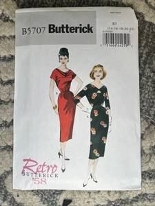 Butterick B5707 Sewing Pattern Misses' Retro 1950's Chic Sheath Dresses 14-22 - Picture 1 of 2
