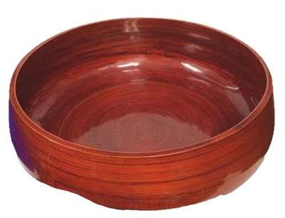 LifeStyles by Sixtrees Bamboo and Wood Lacquerware Bowl Handcrafted - Image 1 of 4