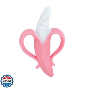 Nuby NanaNubs Banana Massaging Toothbrush - Baby Teething Toy - 3+ Months - P - Picture 1 of 5