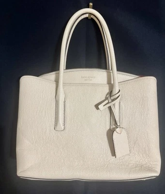 Bolso de Mano Kate Spade New York Margaux de Cuero Marfil Correa para el Hombro Nuevo Foto 1 de 4