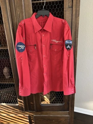 Мужская рубашка Jordan Craig размер 2XL Reggie's Chop Shop. Вышивка спереди и сзади. - Изображение 1 из 4