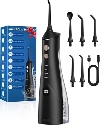 Idropulsore Dentale, Vincitore Del Test 2025, 5 Ugelli Getto E 4 Modalità, Igien - Immagine 1 di 4