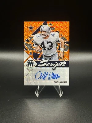 2022 Panini Mosaic - Scripts Cliff Harris #S-CHA Orange Prizm (AU) - Image 1 of 2