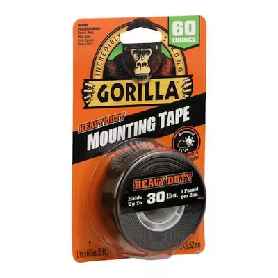 Gorilla Glue 6055002 Double-Sided Foam Mounting Tape, 1 In W, 1 11/16 Yd L, - Image 1 of 4