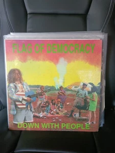 Flag Of Democracy ‎– Down With People Lp Vinyl Limited Blue Punk Hardcore - Picture 1 of 6