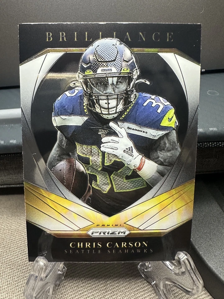 2020 Panini Prizm #15 Chris Carson Brilliance Insert Seattle Seahawks NFL - Image 1 of 4