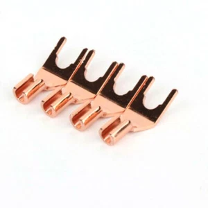 8 piezas conector de cable de enchufe de pala en Y de cobre puro para amplificador de audio de alta fidelidad - Imagen 1 de 12