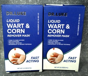 Dr. Luke Liquid Wart Remover & Corn Remover Mask  .5oz - EXP 01/2026  2 pack - Picture 1 of 6