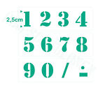Schablone Nr.5 Zahlen 2,5cm hoch ● 3 Zahlenschablonen  