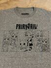 Fairy Tail Natsu Happy Wendy Lucy Gray Erza Heathered Gray T-shirt Funimation M