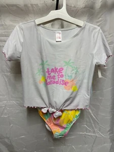 Cat and Jack One Piece Swimsuit with White Shirt Size XL 14 Plus New with Tags - Picture 1 of 5